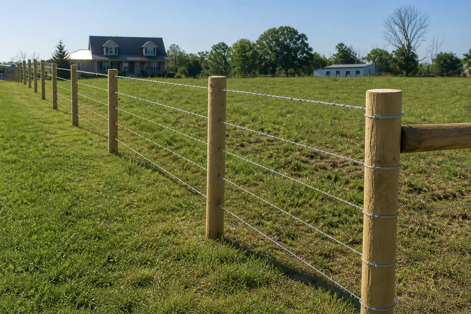 Barbed Wire Fences by A Class Fencing in Calgary