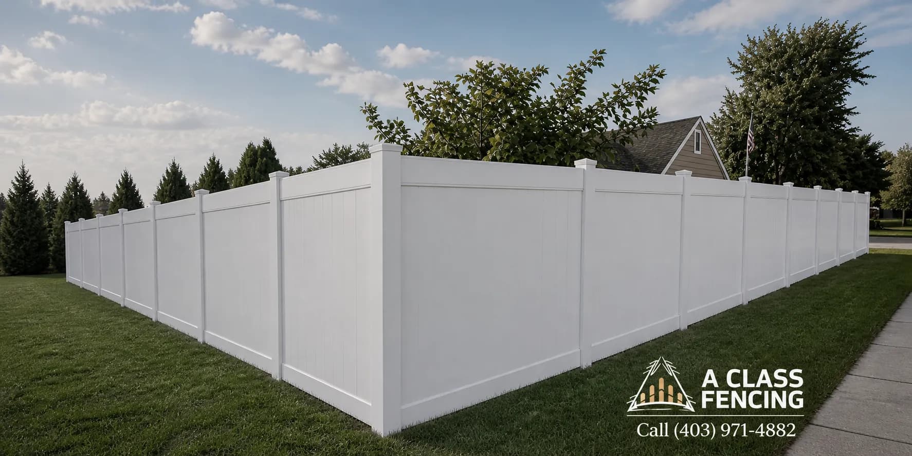 Vinyl Fences by A Class Fencing in Calgary
